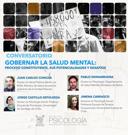 Escuela de Psicología Usach realiza Conversatorio, “Gobernar la salud mental: proceso constituyente, sus potencialidades y desafíos”